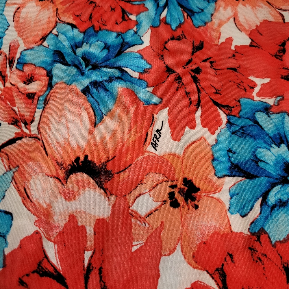 AFRM Brynne Floral Print Lightweight Midi Skirt Size XL - Picture 6 of 8